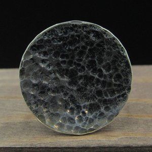 Size 7 Sterling Odd Rustic Hammered Circle Ring
